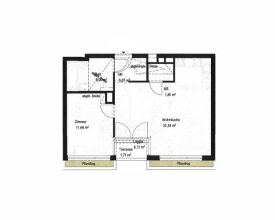 Erstbezug! Gut aufgeteilte 2-Zimmer-Dachgeschosswohnung inkl. KFZ-Stellplatz nahe AKH zu vermieten!