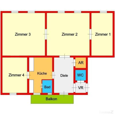 großzügige 4-Zimmer-Altbauwohnung mit Innenhofbalkon zwischen Stadtpark und UNI
