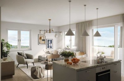 Nachhaltig wohnen: 4-Zimmer-Penthouse im KfW-40-Neubau inkl. 2 Stellplätze und PV-Anlage