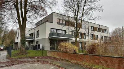Stadtnahe, moderne 3,5-Zimmer-Erdgeschosswohnung mit gehobener Ausstattung mit Balkon in Wesel