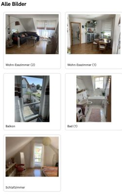 3-Zi. DG Maisonette Wohnung in Weingarten