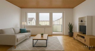 Klassische 3 Zimmer-Wohnung mit großem Balkon