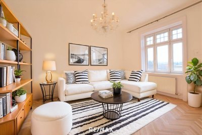 Altbaucharme trifft modernen Komfort – Stilvolle 2-Zimmer-Wohnung mit Blick ins Grüne