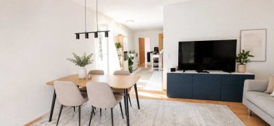 Wunderschöne 2-Zimmer-EG-Wohnung mit Terrasse, TG-Stellplatz und Küche!