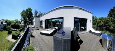 Exklusives Penthouse Westend Off. Blick ins Grüne Ideal für Singles / Paare