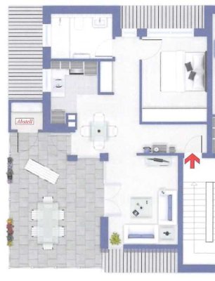 Wohnung im Dachgeschoss mit schöner Terrasse in Leverkusen Opladen