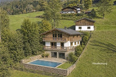 ALLEINLAGE - Chalet in absolut sonniger und ruhiger Panoramalage im Freiland