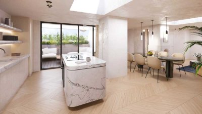 Kastanienallee: Erstbezug nach Dachgeschossausbau - Penthouse, 5 Zimmer, Terrasse, Aufzug, Wärmepump
