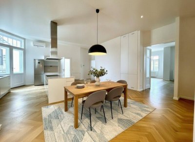 ERSTBEZUG NACH GENERALSANIERUNG! Wunderschöne 4-Zimmer Altbauwohnung mit Kamin &amp; Balkon nahe Wien Mitte/1030!