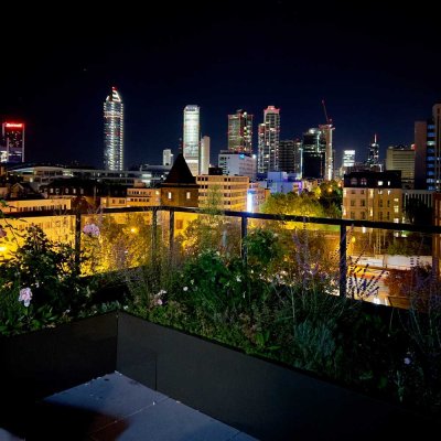 Stylisches 2-Zi.-Apartment mit Dachterrasse und Skylineblick