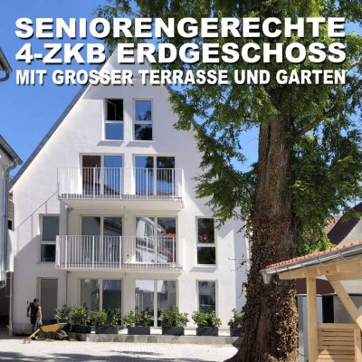 4-ZKB ERDGESCHOSS SENIORENGERECHT GROSSE TERRASSE UND GARTEN