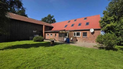 Großzügiges Einfamilienhaus mit Scheune in ruhiger Alleinlage von Wanna zum Schnäppchenpreis
