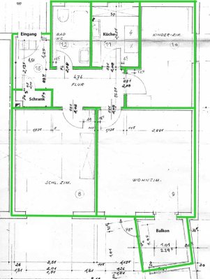 Gut geschnittene 2,5 Zimmer Wohnung im grünen Hamburger Osten