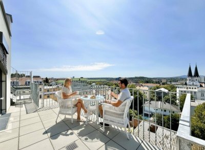 SKYVIEW PENTHOUSE WIEN Provisionsfrei - Lift direkt in die Wohnung - 360° Dachterrasse &amp; Wienblick