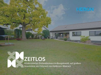 ZEITLOS - Modernisiertes Einfamilienhaus im Bungalowstil auf großem Grundstück in Heilbronn-Biberach