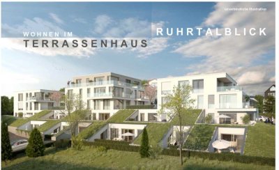 Terrassenhaus in Ergste, Erstbezug mit EBK und Terrasse - hochwertige 4-Zimmer-Wohnung mit TG WE3.03