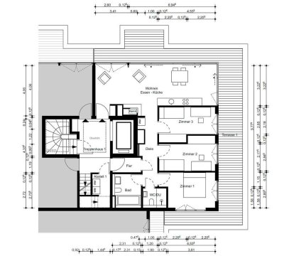 Neubau-Penthouse mit Klimaanlage und exklusiver Dachterrasse
