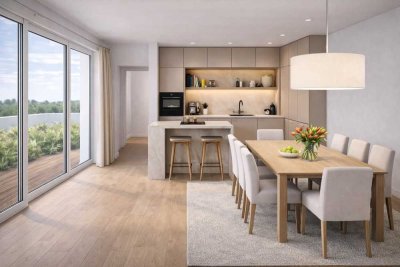 Exklusive Neubauwohnung im Kwartier Latäng: Großzügiges Wohnen mit Terrasse & Dachterrasse – WE 7