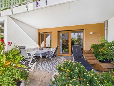 DRAUSSEN GENIESSEN. DRINNEN WOHLFÜHLEN – MODERNES WOHNEN MIT TERRASSE UND GARTEN