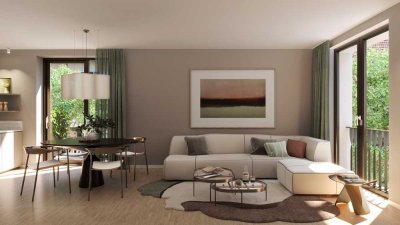 Stuttgart-West: EH40+QNG-Neubau, 3-Zimmer-Eigentumswohnung mit Balkon und zwei Bädern zum Kauf