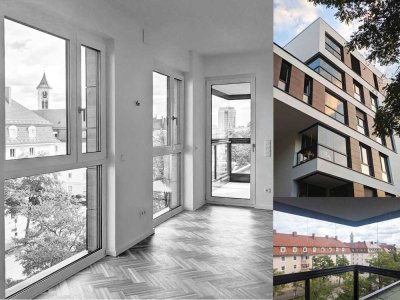 Helle exkl. 2-Zimmer-Wohnung mit Balkon in München Neuhausen, Einbauküche & Stellplatz