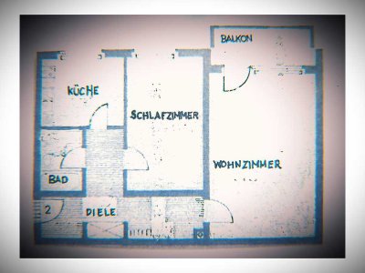 Hübsche Zwei Zimmer Wohnung mit Balkon und ganz viel Blick
