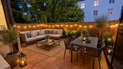Abendstimmung auf Schwabinger Dachterrasse