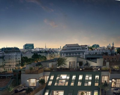 PENTHOUSE mit über 200 qm DACHTERRASSE! Luxus-Erstbezug nächst Naschmarkt