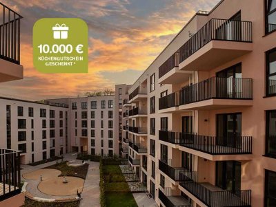 Dachgarten mit Blick über Düsseldorf I Lichtdurchflutete 2-Raum-Wohnung mit Penthouse-Flair