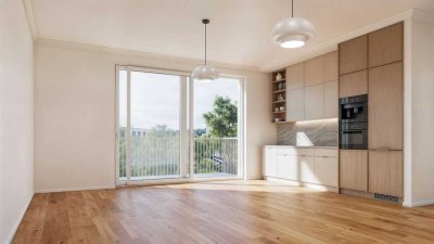 Helle und luxuriöse 3-Zimmer Neubauwohnung im 3.OG des Gartenhauses