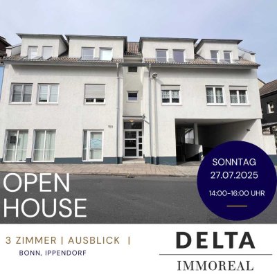 Ausgesprochen charmante 3 Zimmer Maisonette Wohnung mit herrlichem Ausblick /Ippendorfer Allee 150