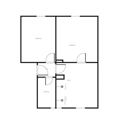 2-Zimmer-Wohnung für Singles oder Paare / 2. OG rechts (Warmmiete: 843,46€)