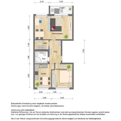 2-Raum-Umbauwohnung mit Abstellraum!