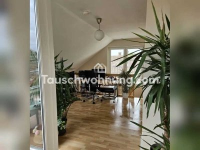 Tauschwohnung: Lichtdurchflutete Maisonetten Whg. mit Balkon + Dachterrass