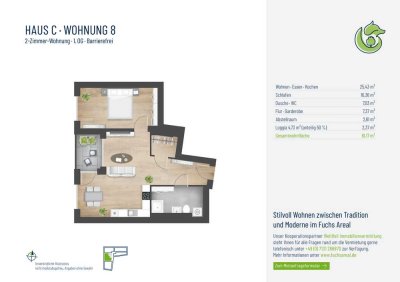 HN-Ost – Exklusive 2-Zimmer-Wohnung im Neubau (C8)!