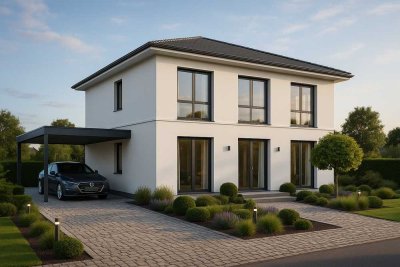 Moderne Stadtvilla in Bochum: 117 m² Wohnfläche mit Technik-Fertig Plus Paket