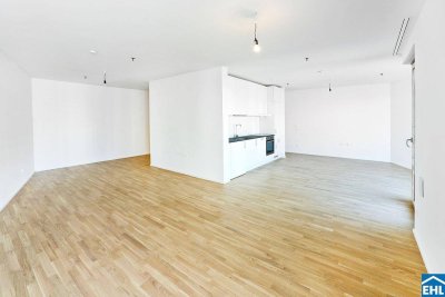 Sonnwendviertel: 1 Zimmer-Wohnung mit Balkon im 4. OG – Fitnessraum, Co-Working &amp; Rooftop-Terrasse inklusive!