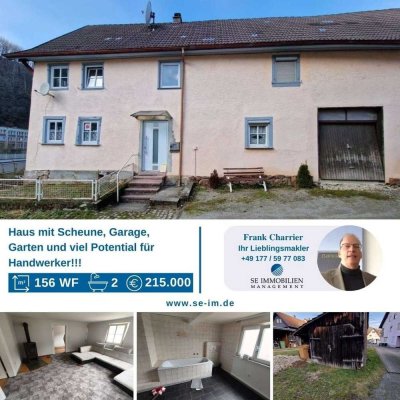 Haus mit Scheune und viel Potential für Handwerker!!!