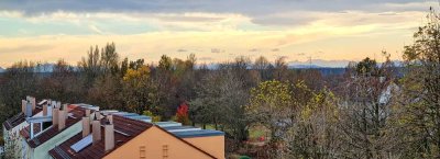Stilvolle, vollständig renovierte 3-Zimmer-Wohnung mit Balkon, Alpenpanorama und Einbauküche