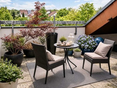 Schöne 2,5-Zimmer-Wohnung mit Galerie und Dachterrasse im obersten Geschoss