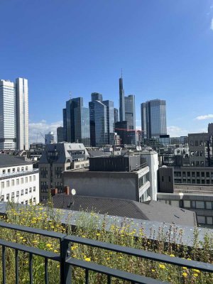 Hochwertige Penthouse-Wohnung mit 3 Zimmern, Dachterrasse und beeindruckendem Blick auf die Skyline