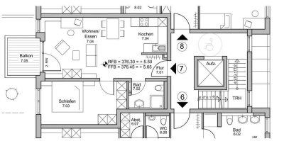 Helle 2-Zimmer Wohnung mit Balkon in Leonberg