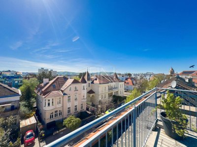 Großzügige Paarwohnung mit Dachterrasse-zentral gelegen-eigener KFZ Stellplatz-grandioser Fernblick