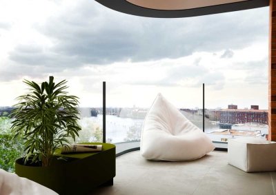 Traumhaft: *Sonnige* 4-Zimmer-Neubauwohnung - Sonnenterrasse & toller Weitblick - direkt am Wasser!