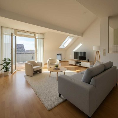 Lichtdurchflutete Dachgeschosswohnung in Golm mit Galerie & Südwest-Balkon!