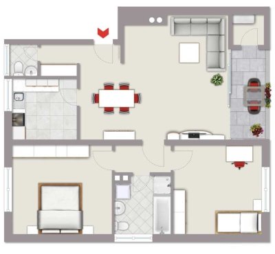 Wohnen mit Rheinblick – frisch renovierte 3-Zimmer-Wohnung in Koblenz-Pfaffendorf