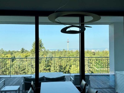 Exklusives Penthouse mit 38 m² Dachterrasse und unverbaubarem Skylineblick in Frankfurt Nordend West