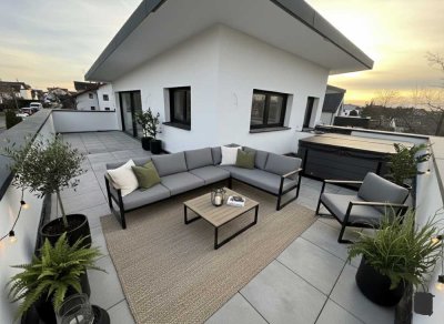 Moderne 2,5-Zimmer-Wohnung mit 42 m² Dachterrasse im KfW-40-Plus-Neubau