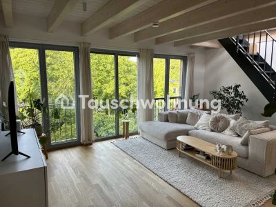 Tauschwohnung: Wunderschöne helle Wohnung mit riesiger Dachterasse