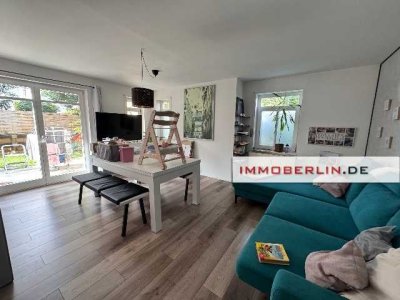 IMMOBERLIN.DE - Familienfreundliche Wohnung mit Südwestterrasse, Garten & Tiefgaragenstellplatz